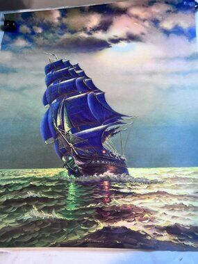 Old Ironsides USS Constitution Gordon Grant Art Lithograph Print Poster Signed